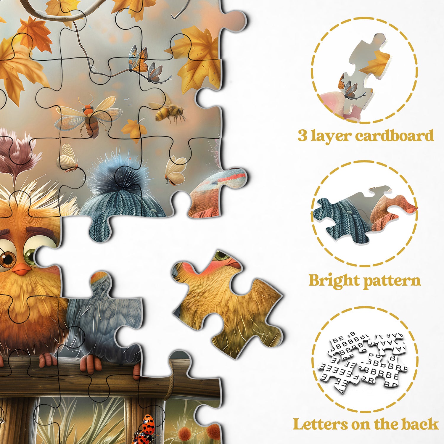 Simpatico uccello inverno inverno puzzle enigmi 1000 pezzi