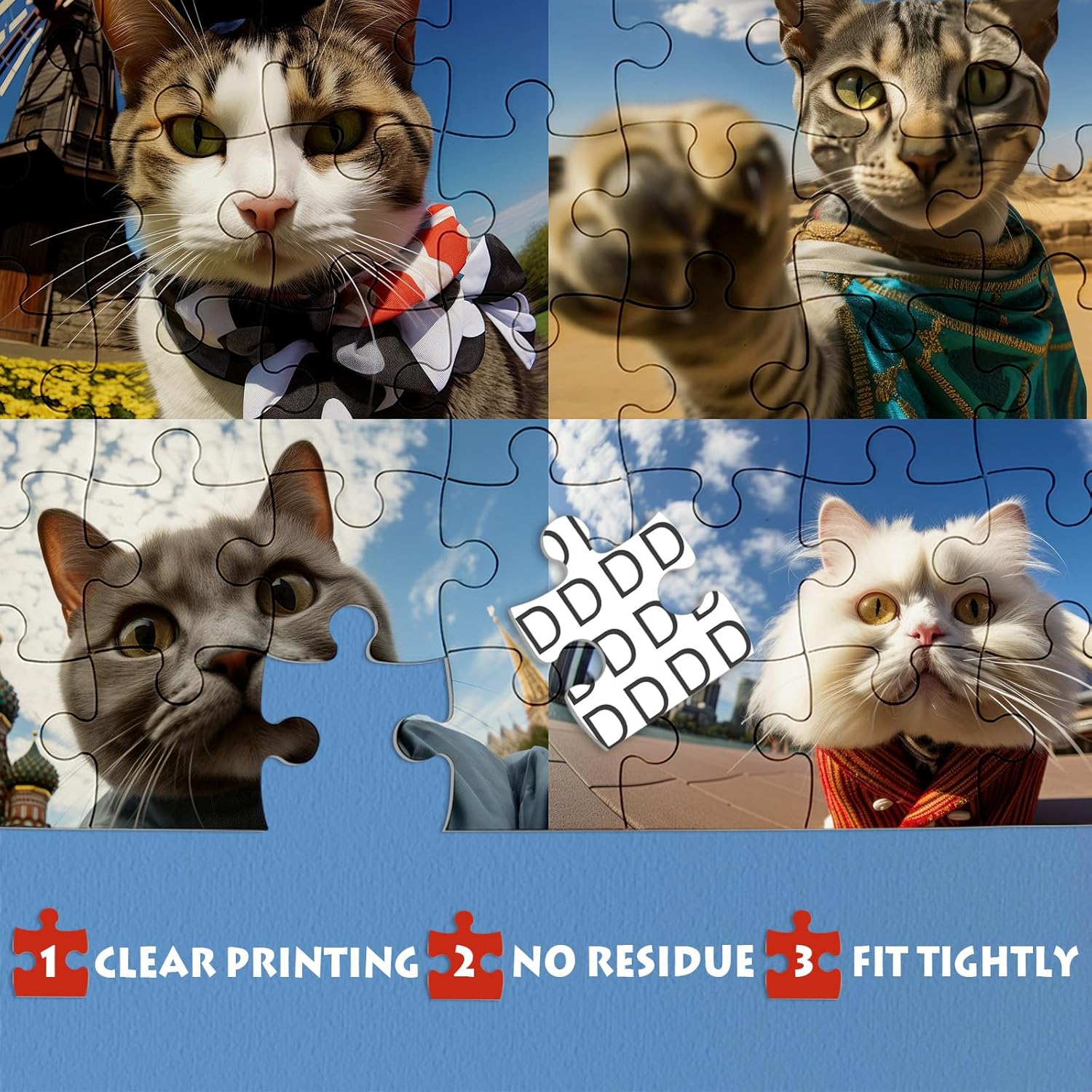 MEOW Global Selfie Jigsaw Puzzle 1000 pezzi