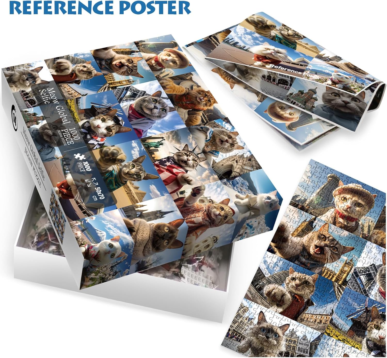 MEOW Global Selfie Jigsaw Puzzle 1000 pezzi