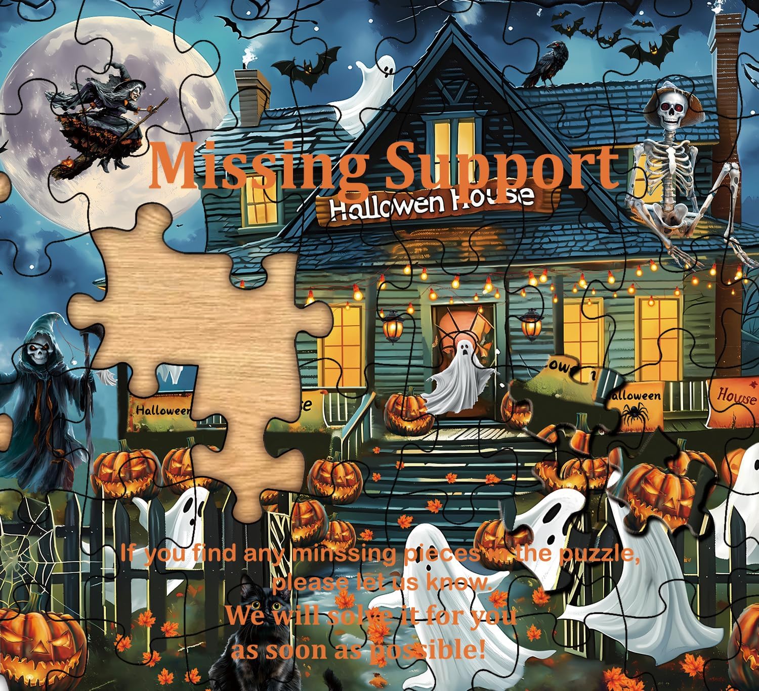 Halloween Haunted House Jigsaw Puzzle 1000 pezzi