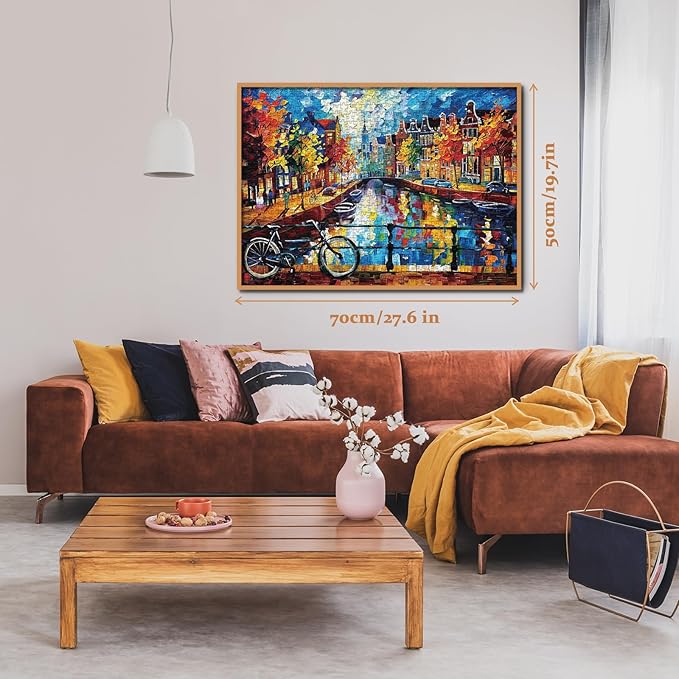 Puzzle coloré du canal du canal 1000 pièces