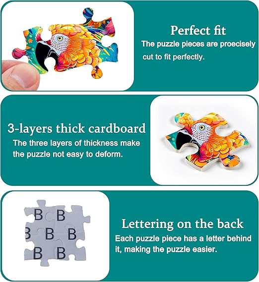 Buntes Papageien -Puzzle 1000 Stücke