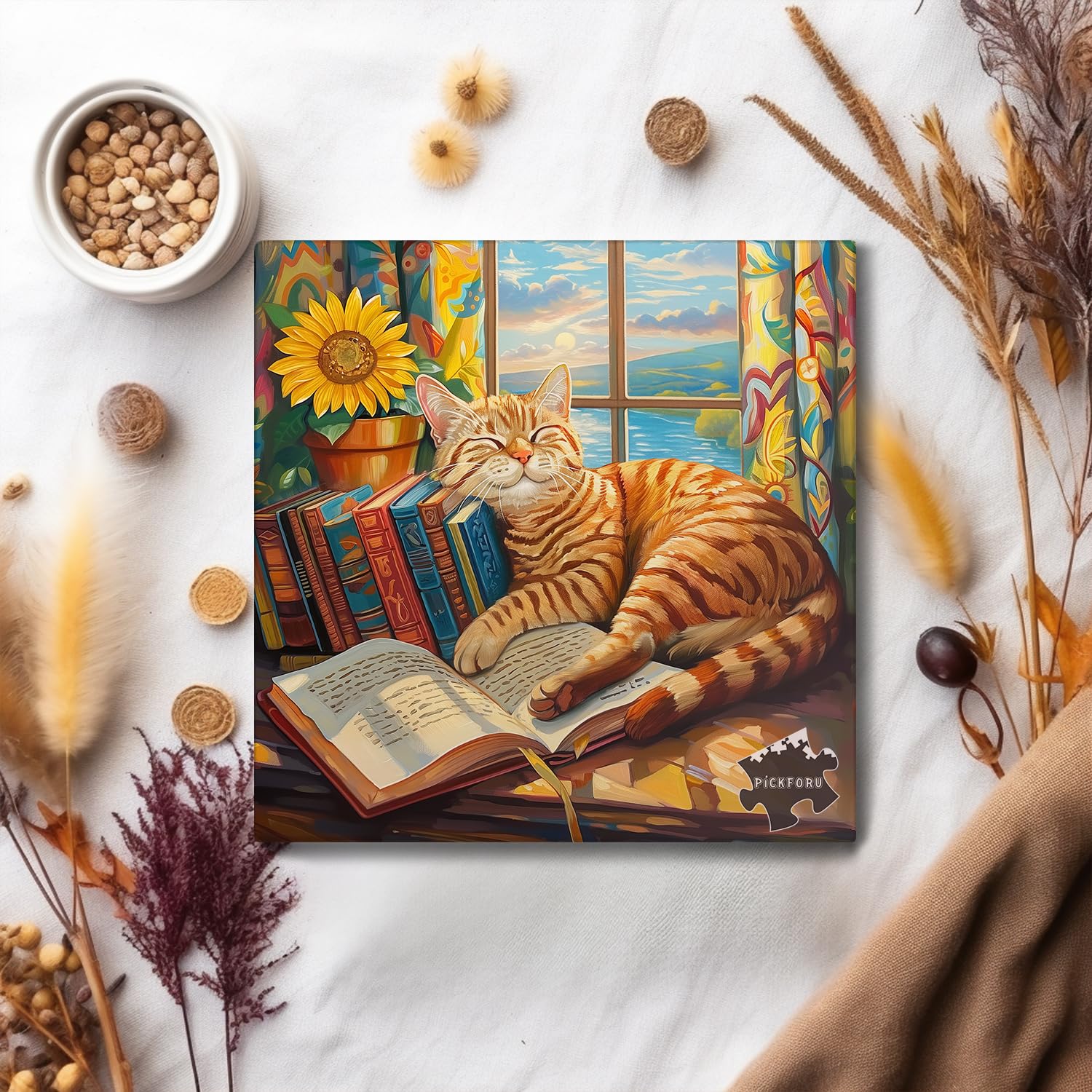 Pieci di puzzle gatto addormentato 1000 pezzi