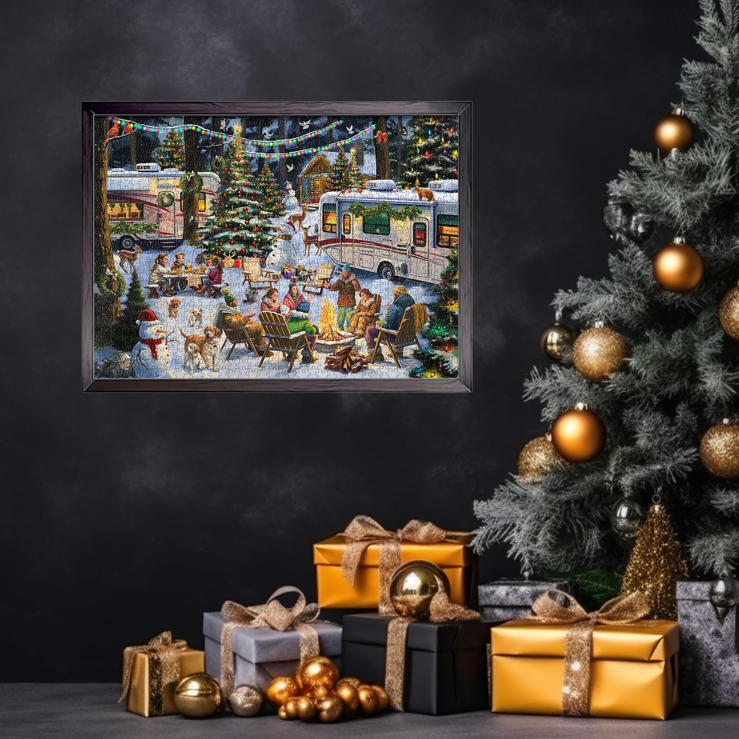 Puzzle puzzle di falò di Natale 1000 pezzi