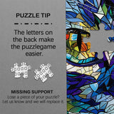 Puzzle puzzle gatto in vetro colorato 1000 pezzi