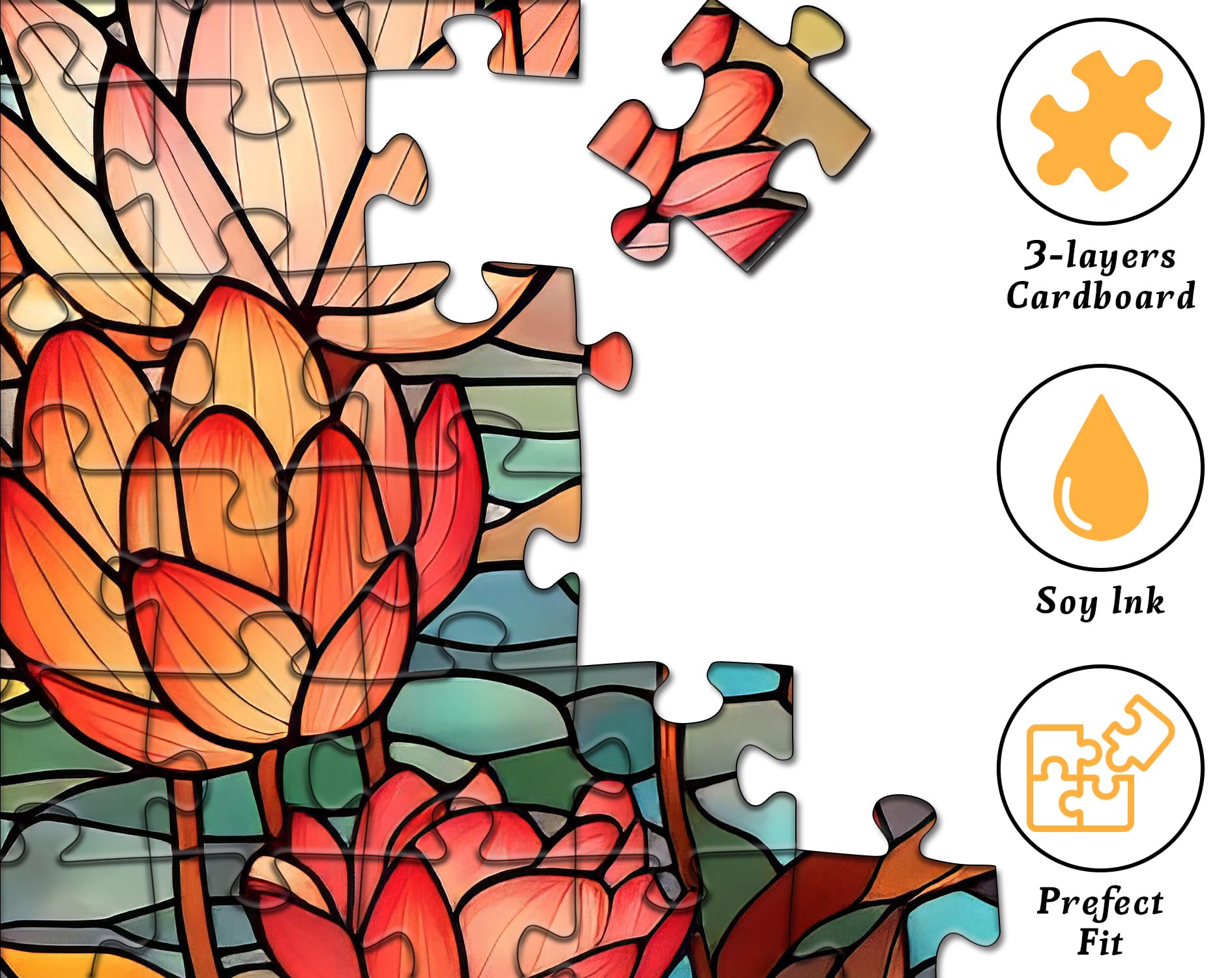 Künstlerische Blumenpuzzle 1000 Stücke