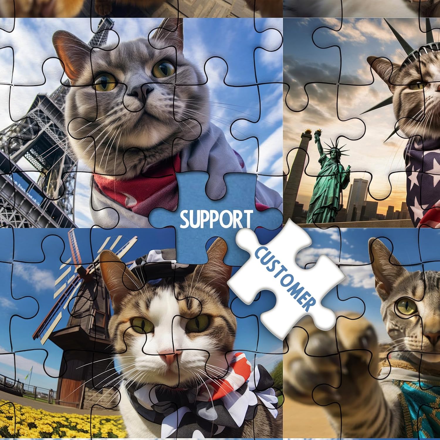 MEOW Global Selfie Jigsaw Puzzle 1000 pezzi