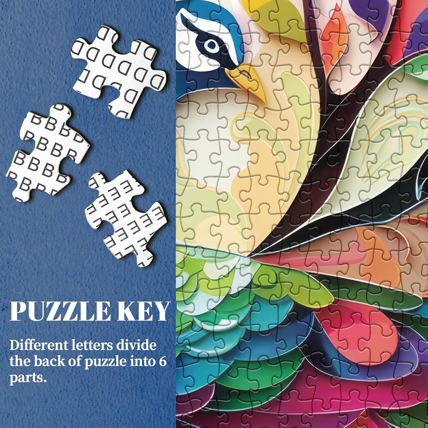 Puzzle colpi di piumaggio colorato 1000 pezzi
