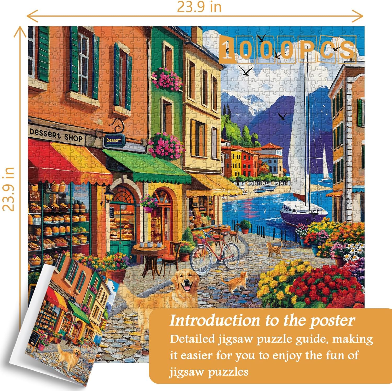 Puzzle cittadino da mare 1000 pezzi