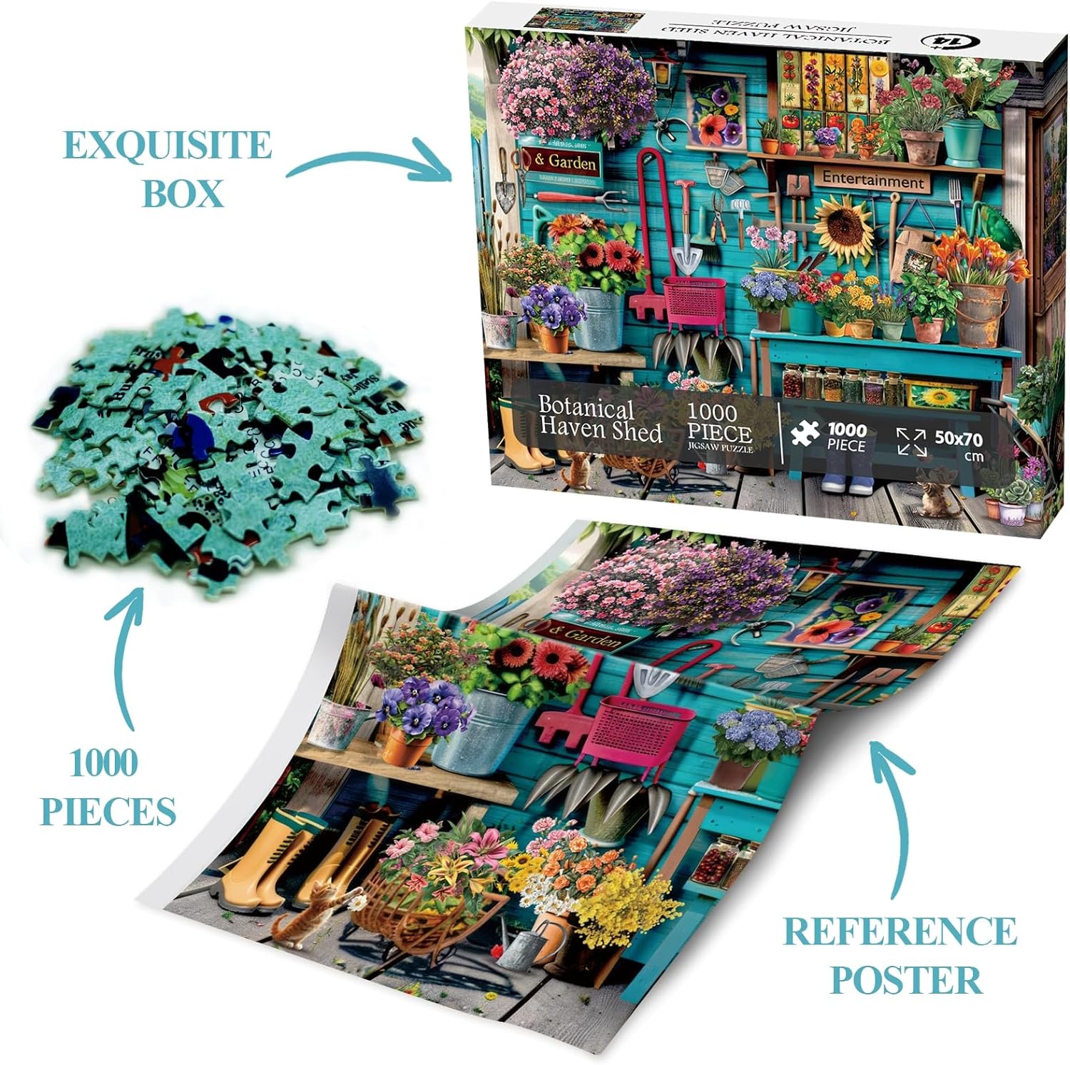 Botanische Haven -Schuppen -Puzzle 1000 Stücke