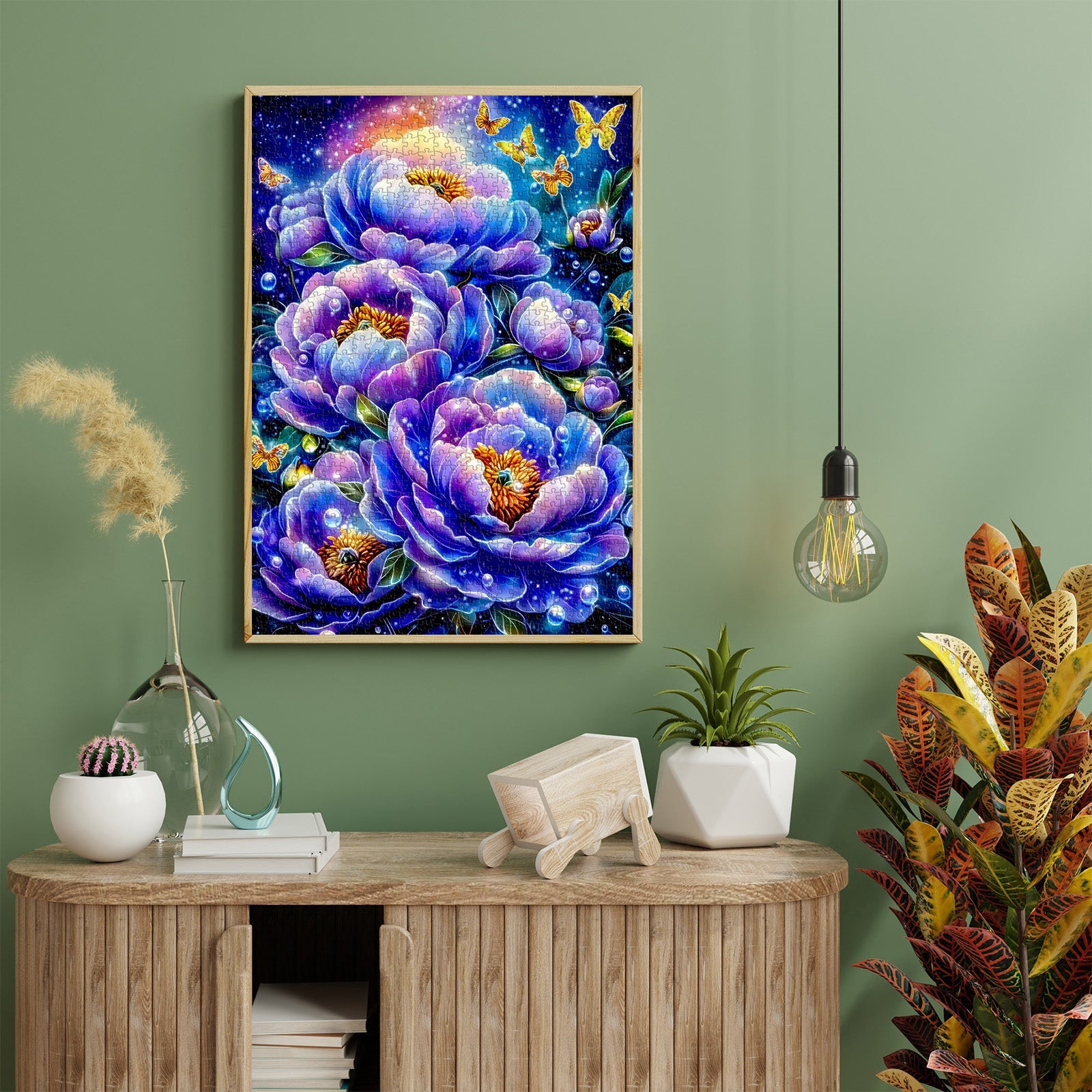 Pun puzzle azzurro di floreali 1000 pezzi