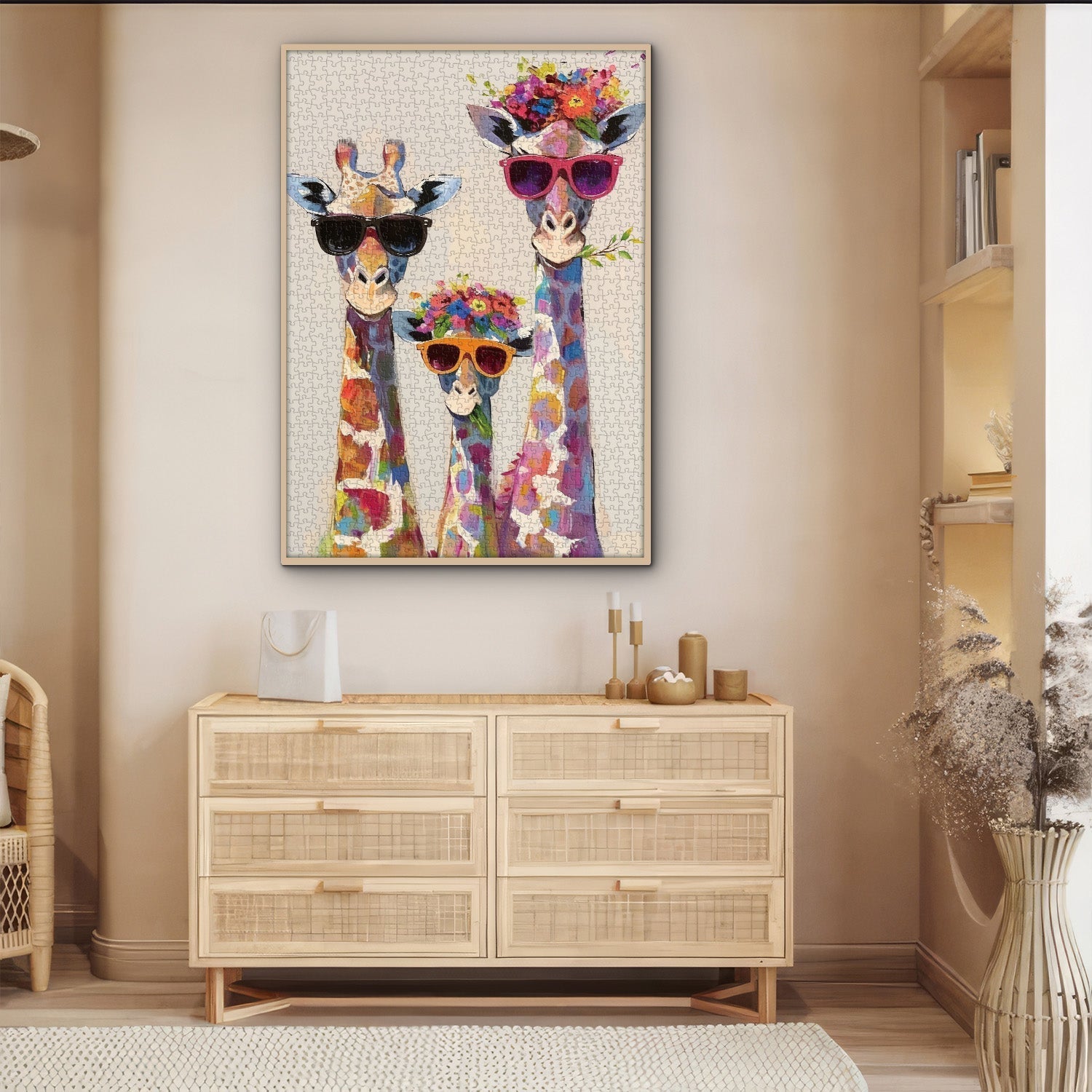 Il puzzle della famiglia giraffe enigmi 1000 pezzi