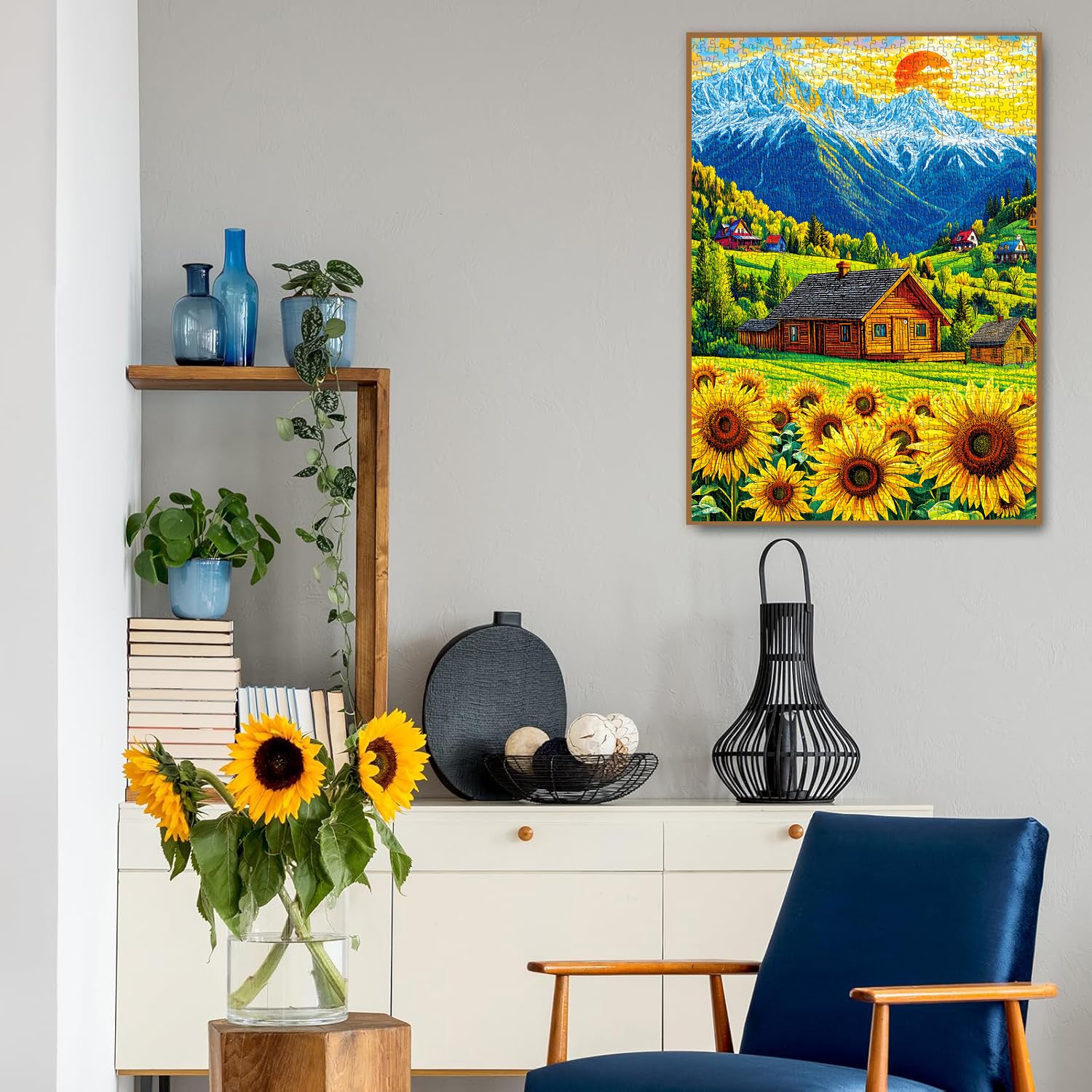 Casa de la cabaña en Sunset Puzzle 1000 piezas