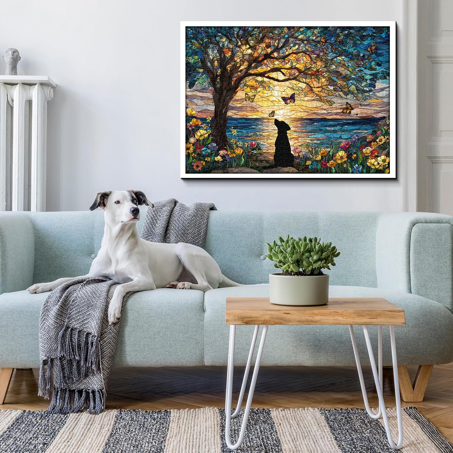 Dog and Butterfies puzzle puzzle 1000 pezzi