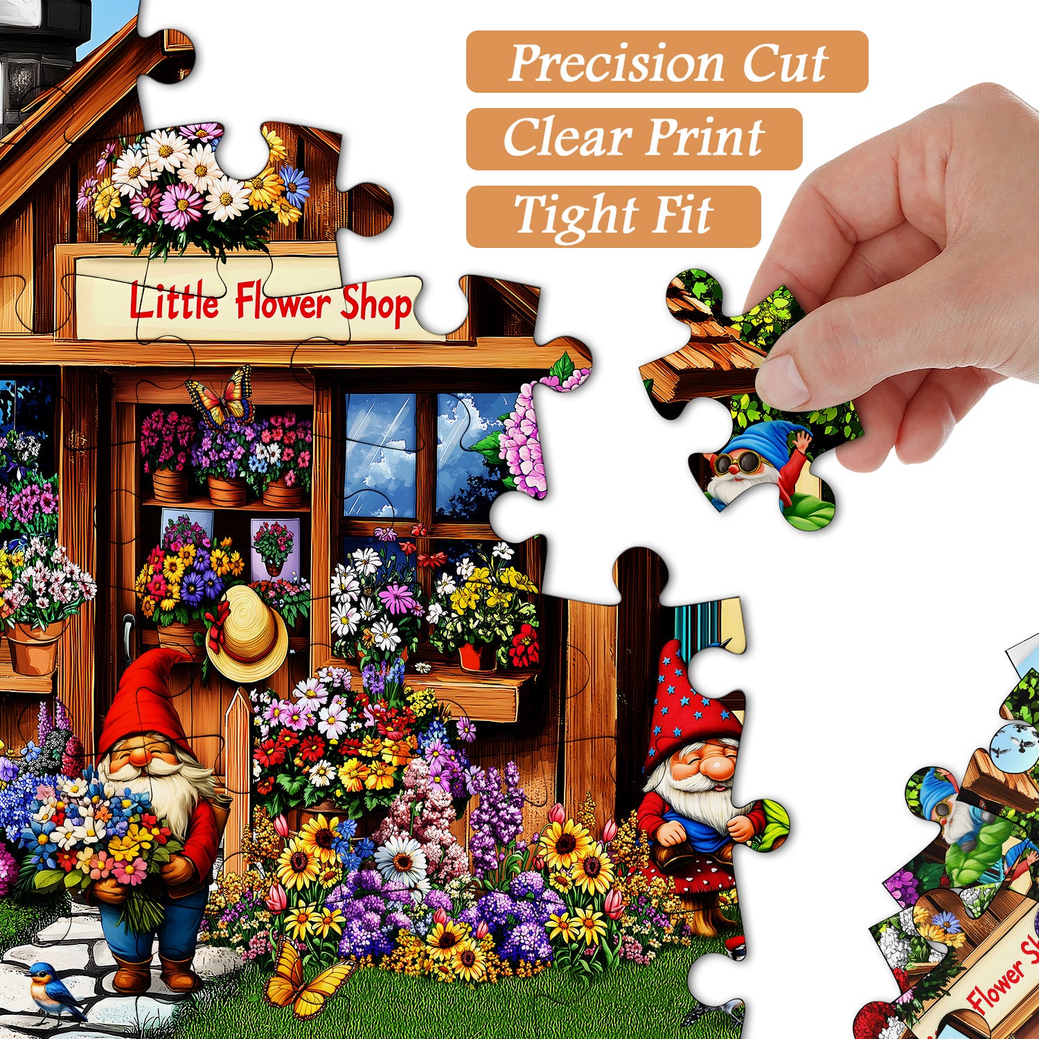 Gnome Garden Delight Jigsaw puzzle 1000 pezzi