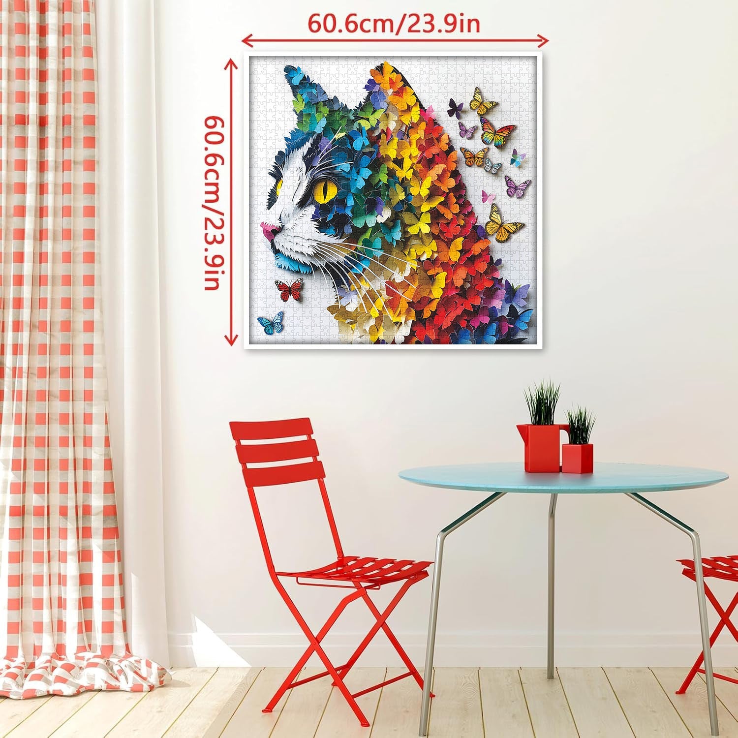 Puzzle gatto farfalla arcobaleno puzzle 1000 pezzi