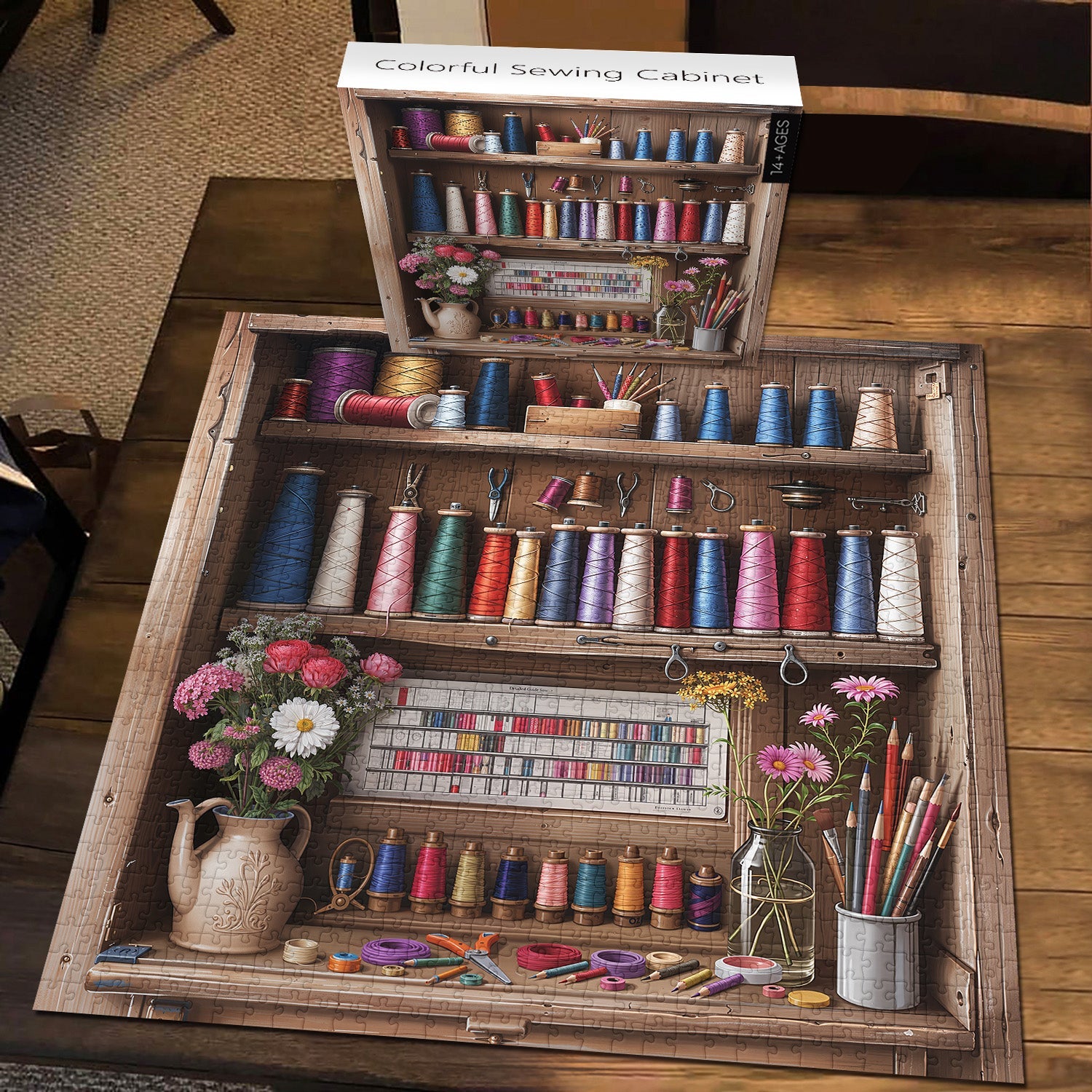 Puzzle coloré à coudre puzzle 1000 pièces