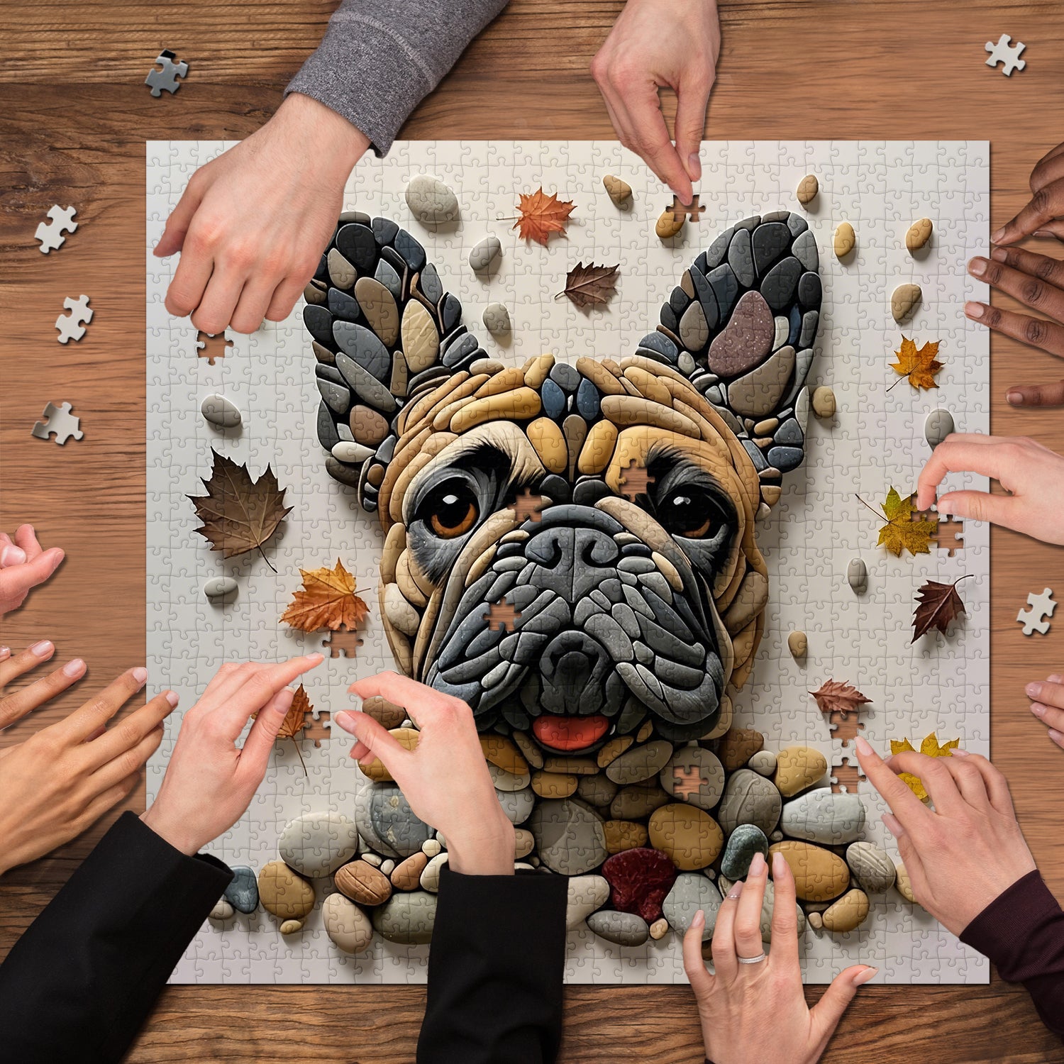 Stone Painted Dog Jigsaw Puzzle 1000 Pieces