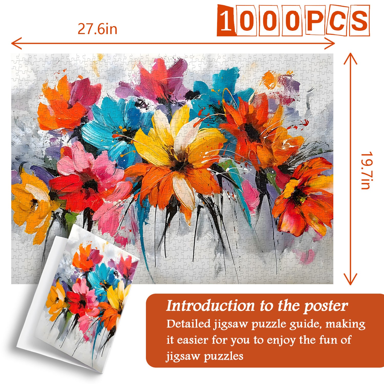 Colorful Floral Charm Jigsaw Puzzle 1000 Pieces
