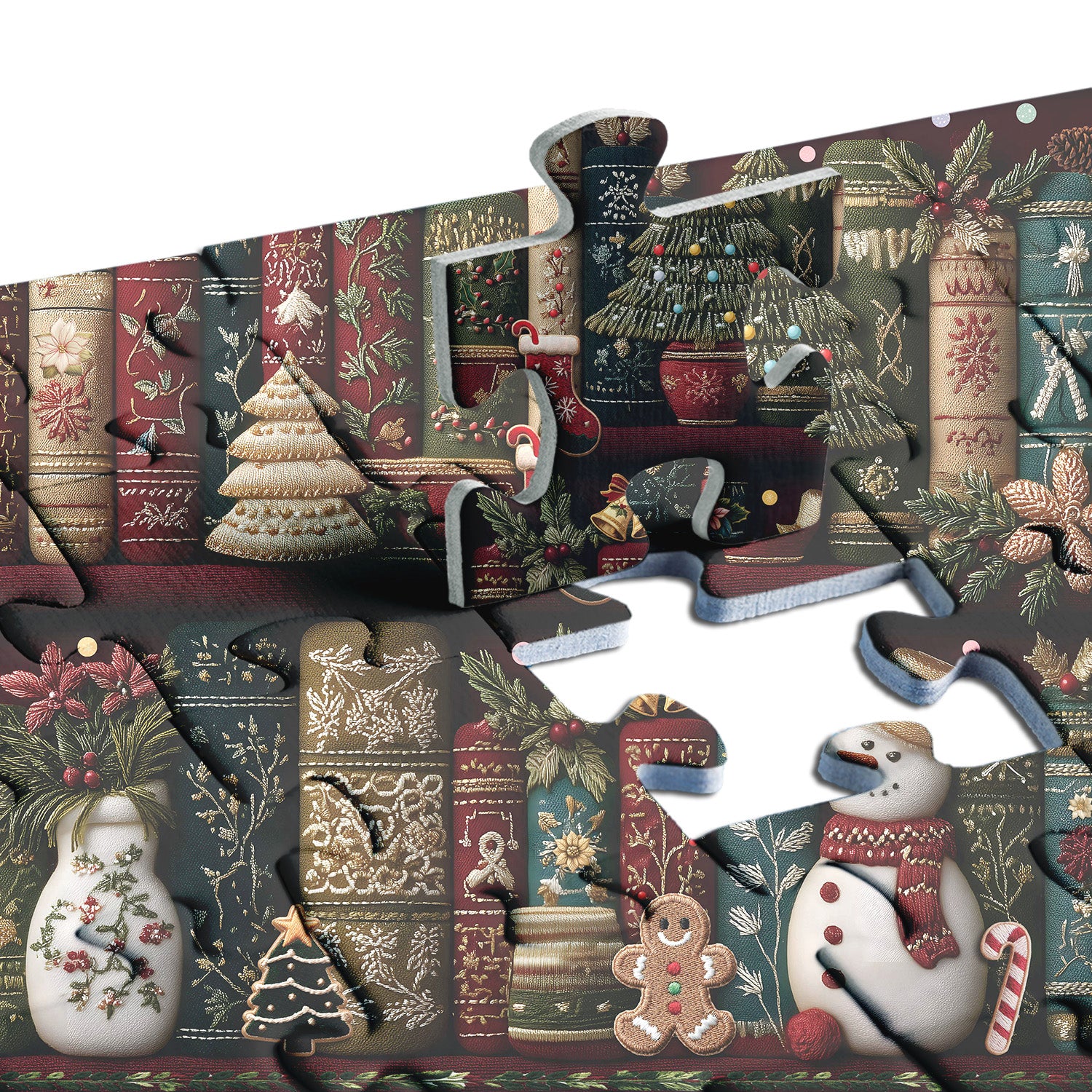 Weihnachts -Stickerei Regal Puzzle 500 Stücke