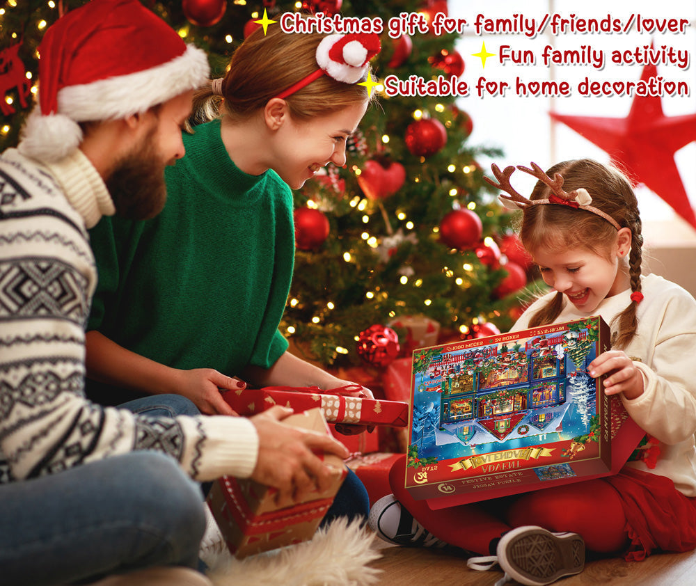Calendario avventato invernale invernale invernale puzzle 1000 pezzi