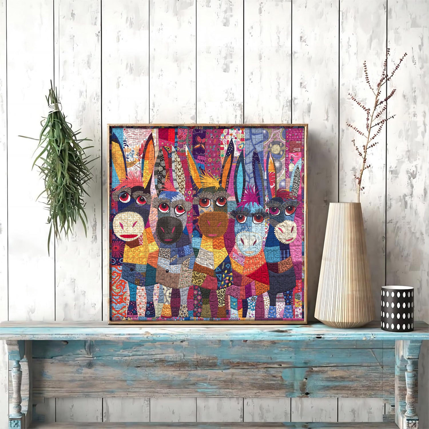 Fabric Donkey Jigsaw Puzzle 1000 Pieces