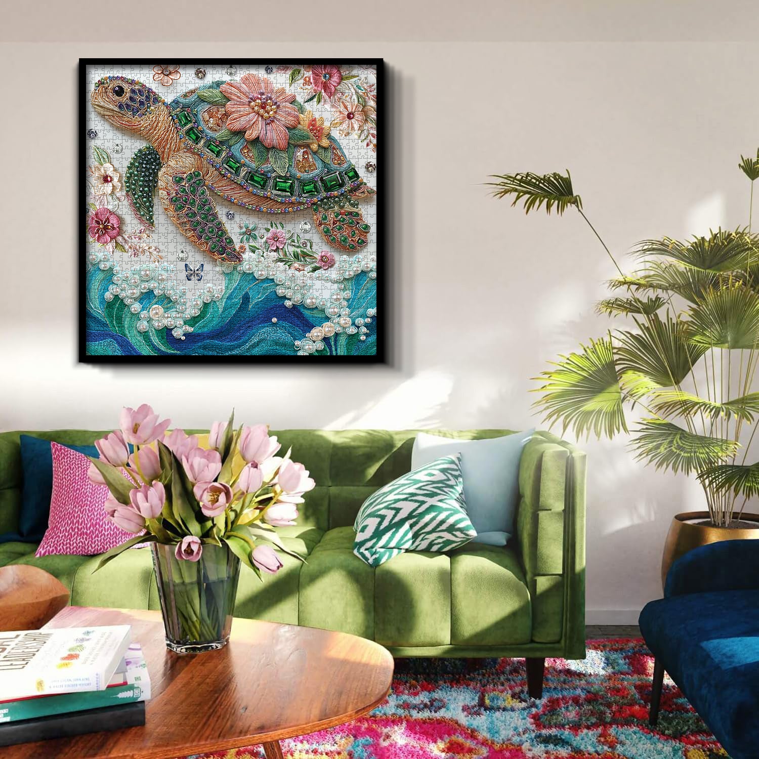 Floral Turtle Dance Jigsaw Puzzle 1000 Pieces