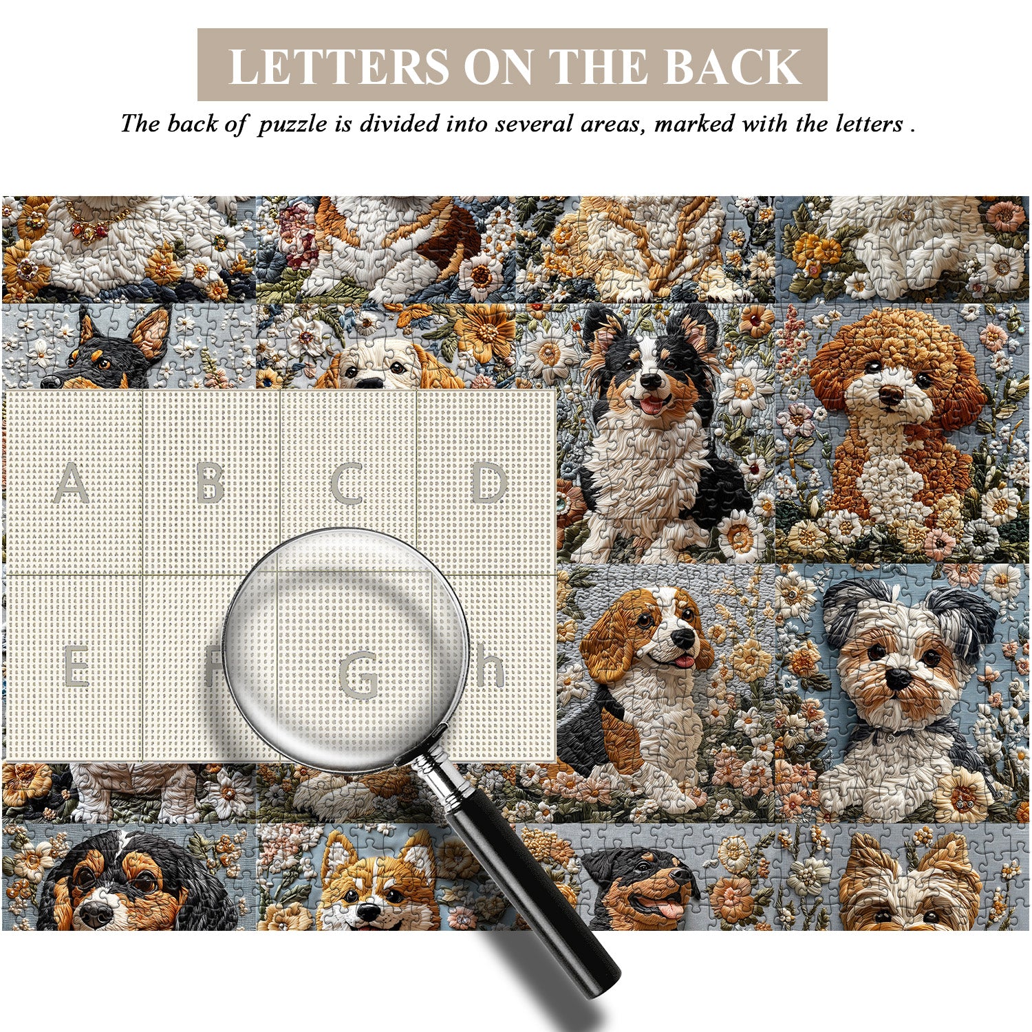 Puzzle giardino sorridente del cane 1000 pezzi