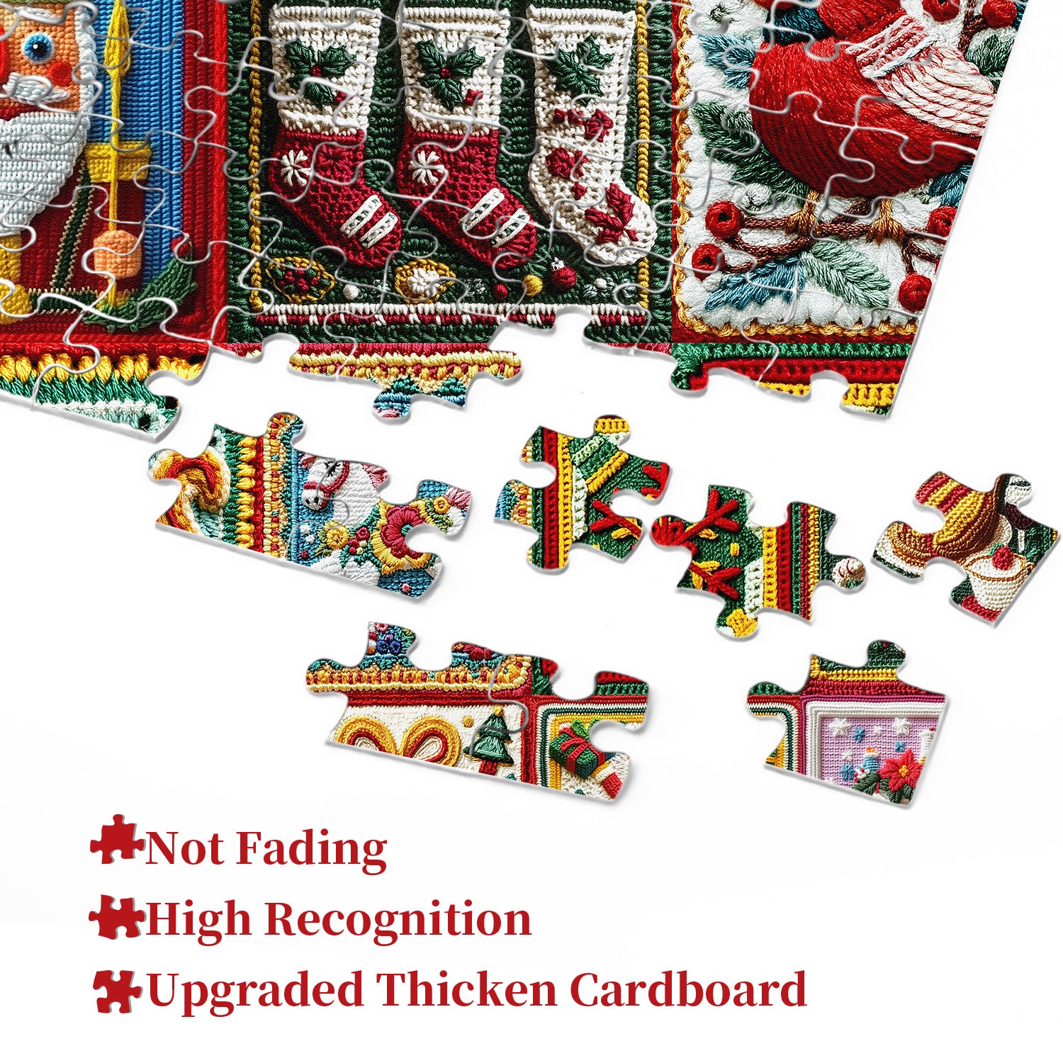 Weihnachts -Stoffkollektion Jigsaw Puzzle 1000 Stücke