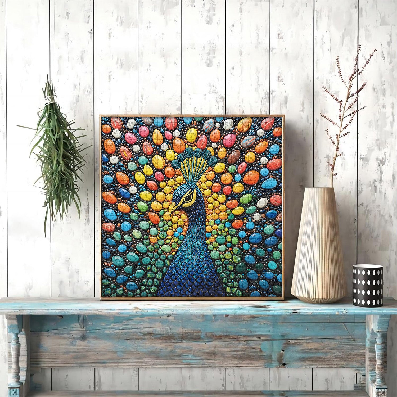 Gemstone Peacock Jigsaw Puzzle 1000 Pieces