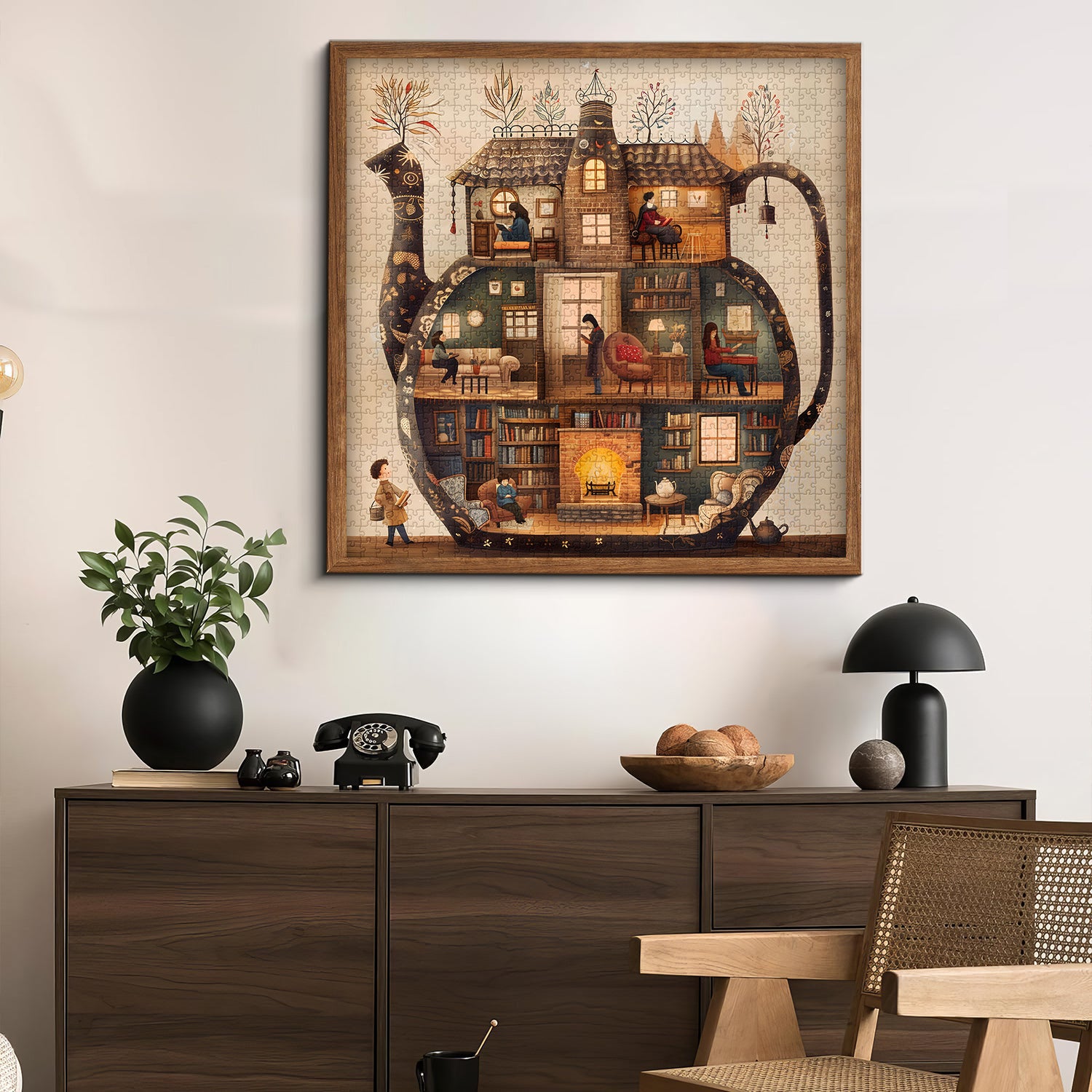 Biblioteca di teiera puzzle puzzle 1000 pezzi