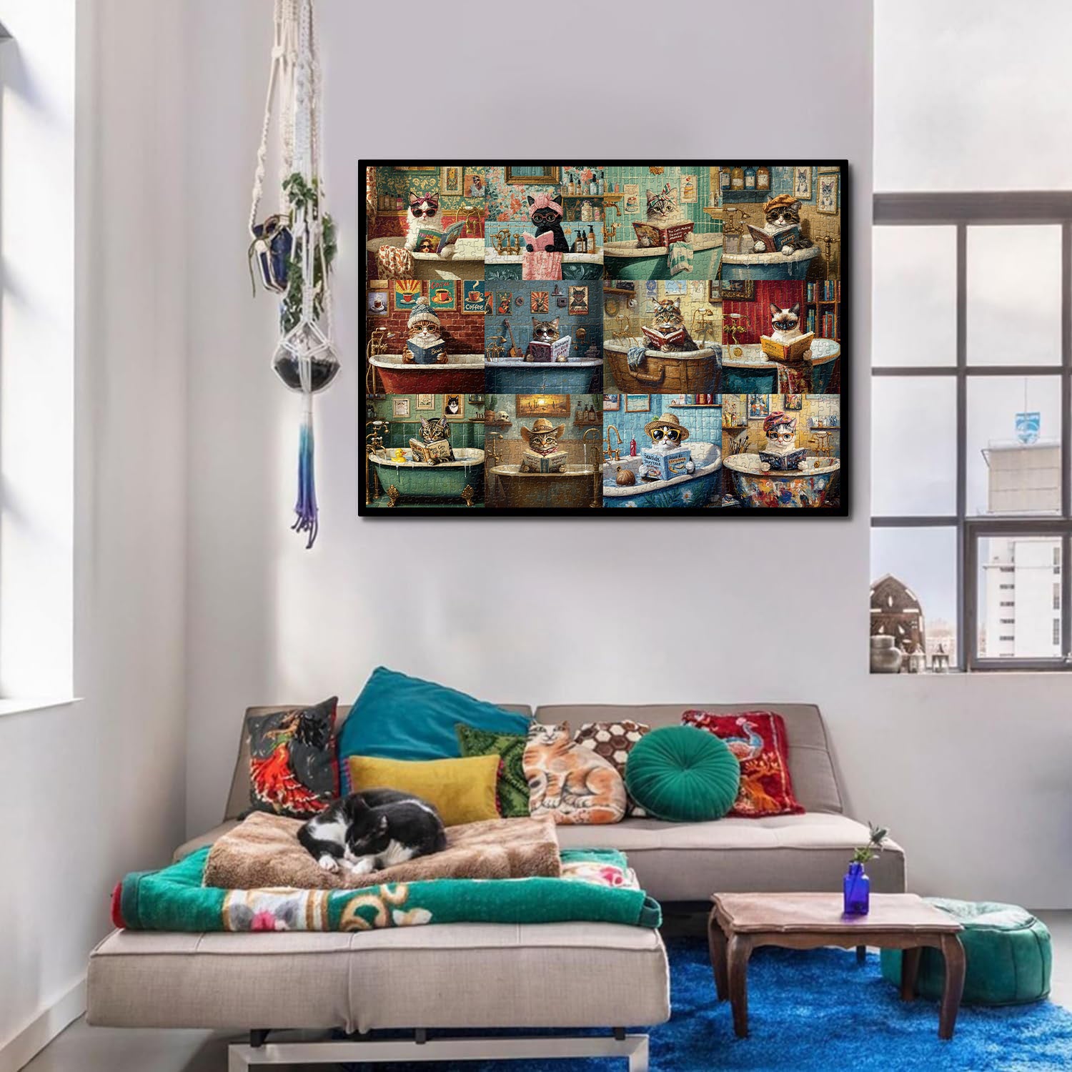Gatti letterari in vasca da bagno puzzle 1000 pezzi