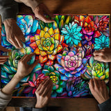 Coloridas suculentas Rompecabezas 1000 piezas