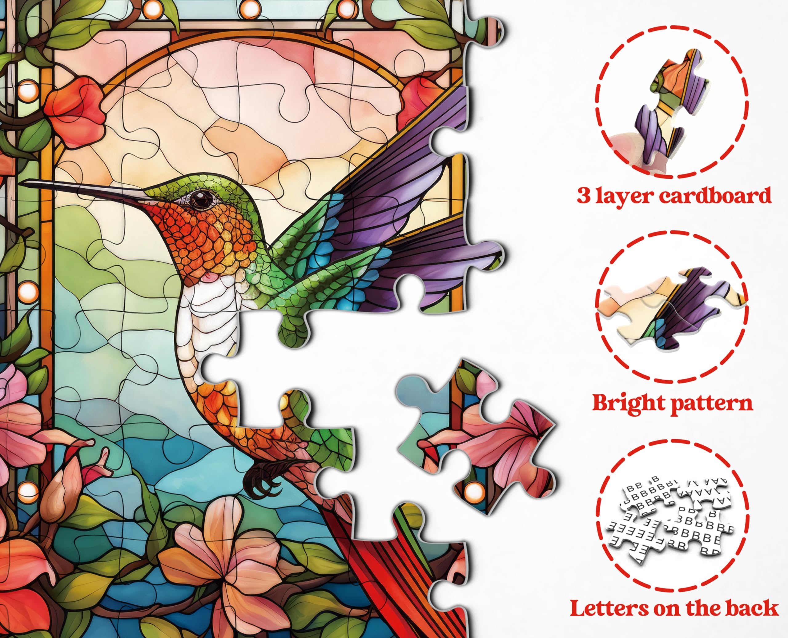 Flower Hummingbird puzzle puzzle 1000 pezzi
