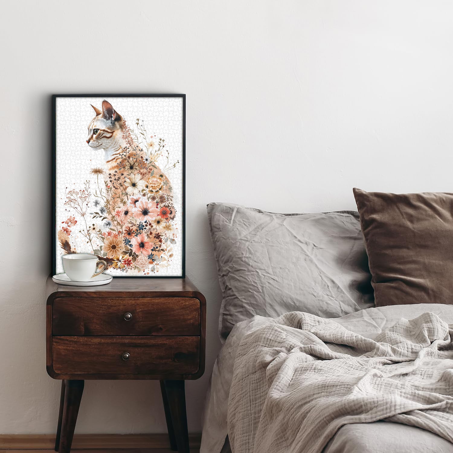 Flower Cat Jigsaw Puzzle 1000 pezzi