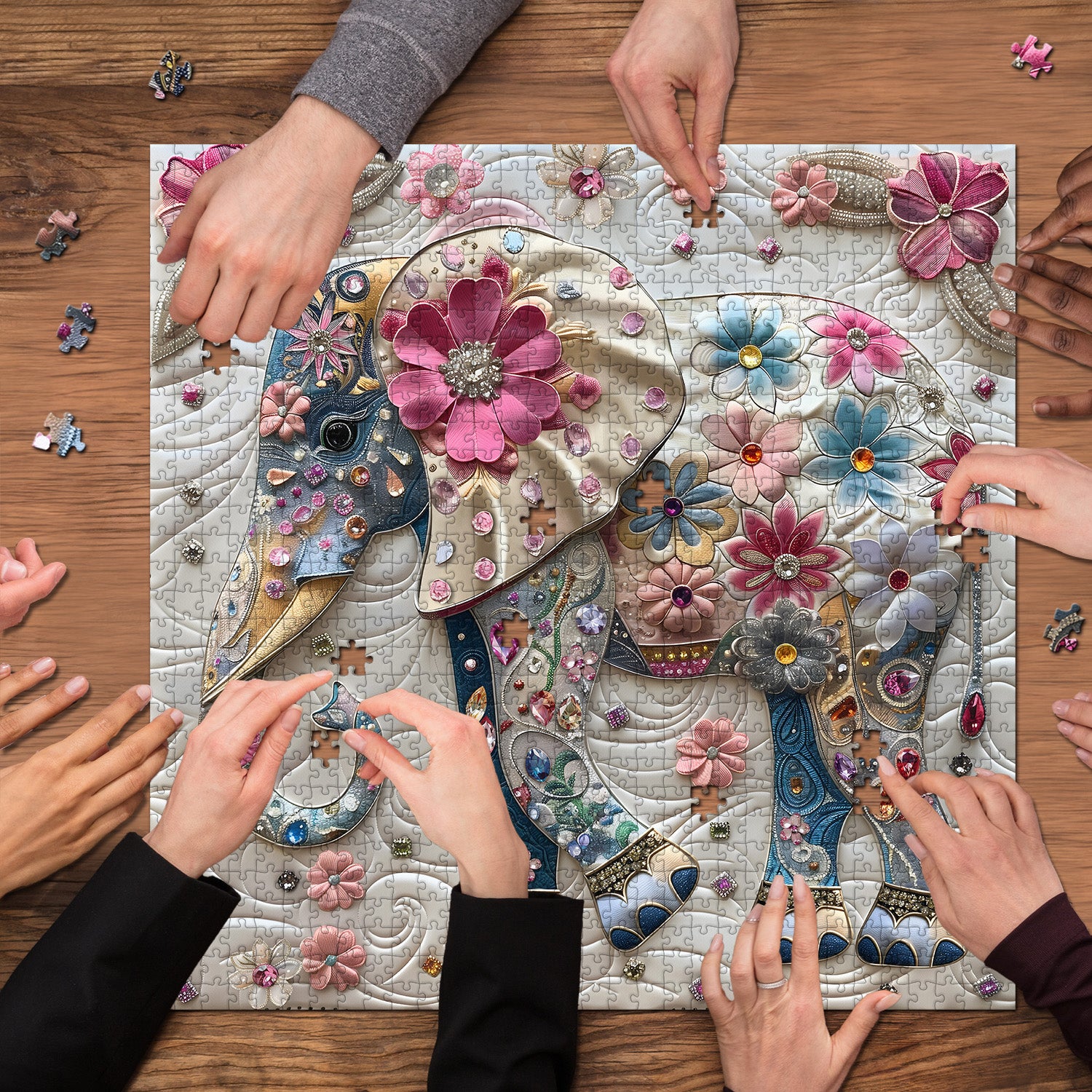 Diamond Elephant Jigsaw Puzzle 1000 Pieces