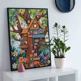 Blumenbaumhouse -Puzzle 1000 Stücke