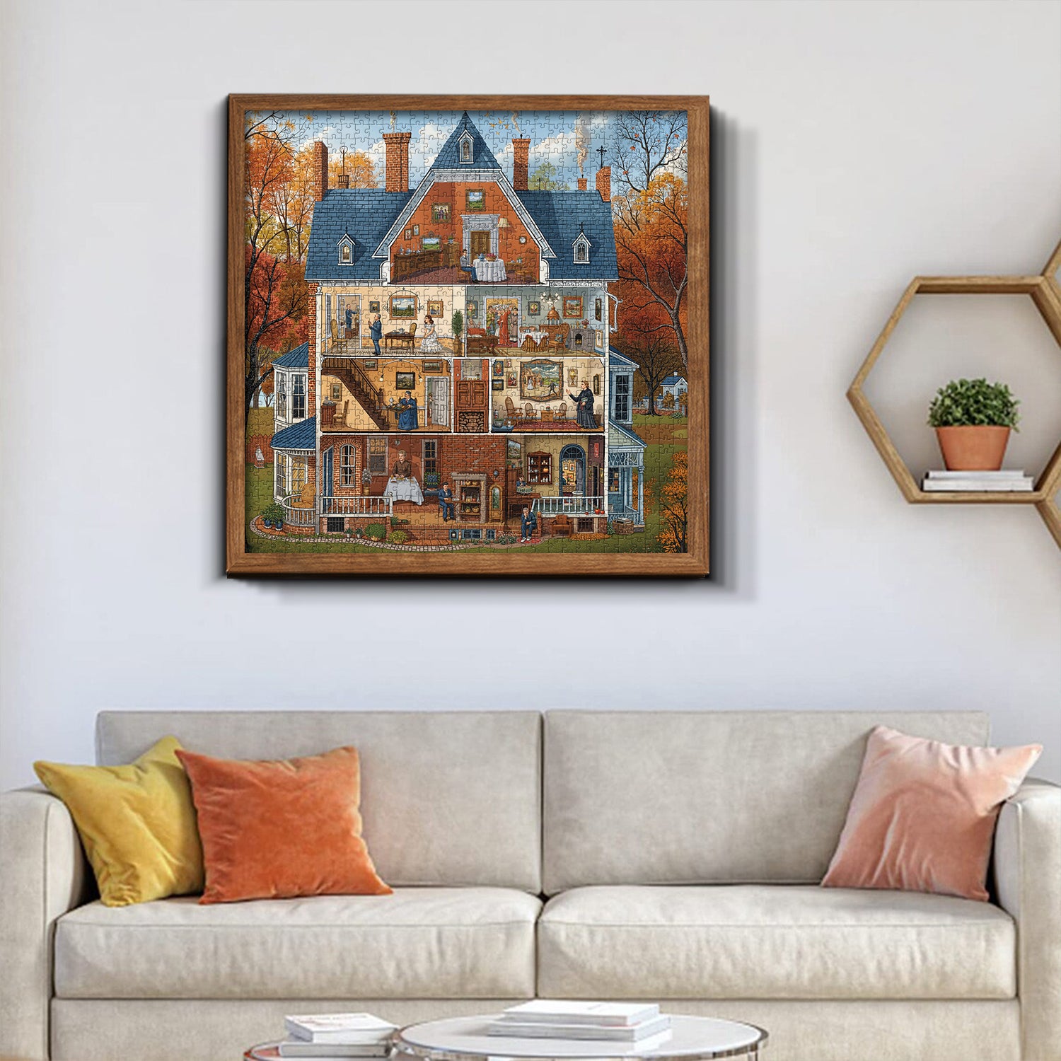 Automne Retro Villa Puzzle 1000 pièces 1000 pièces