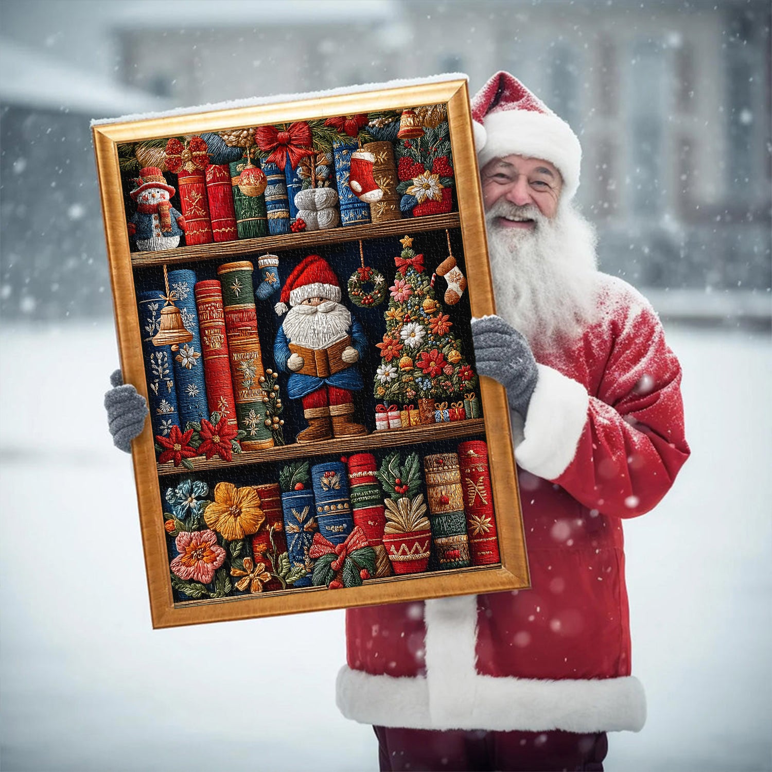 Accogliente puzzle di scaffali di Natale 1000 pezzi