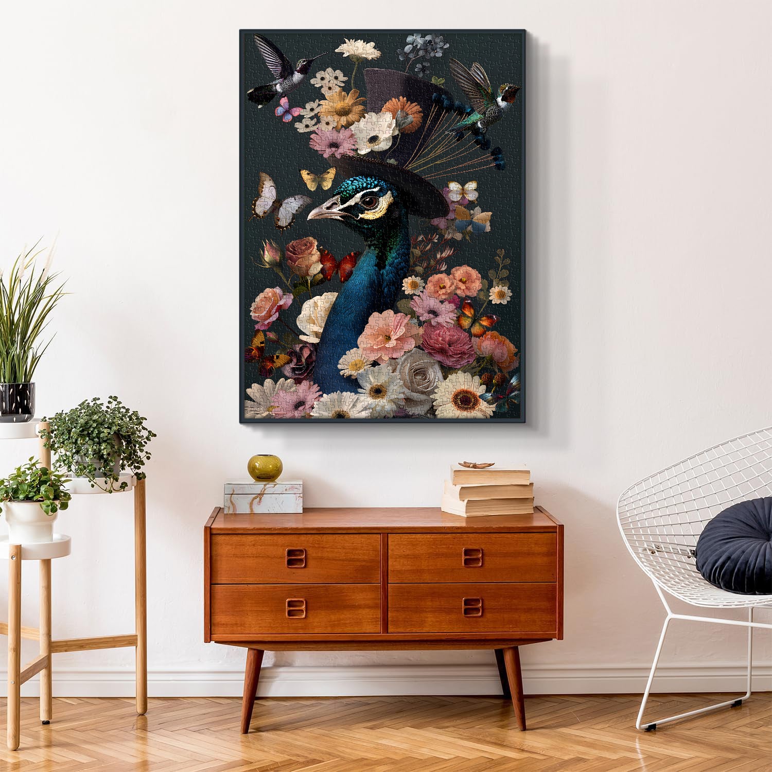 Floral Peacock Jigsaw Puzzle 1000 Pieces