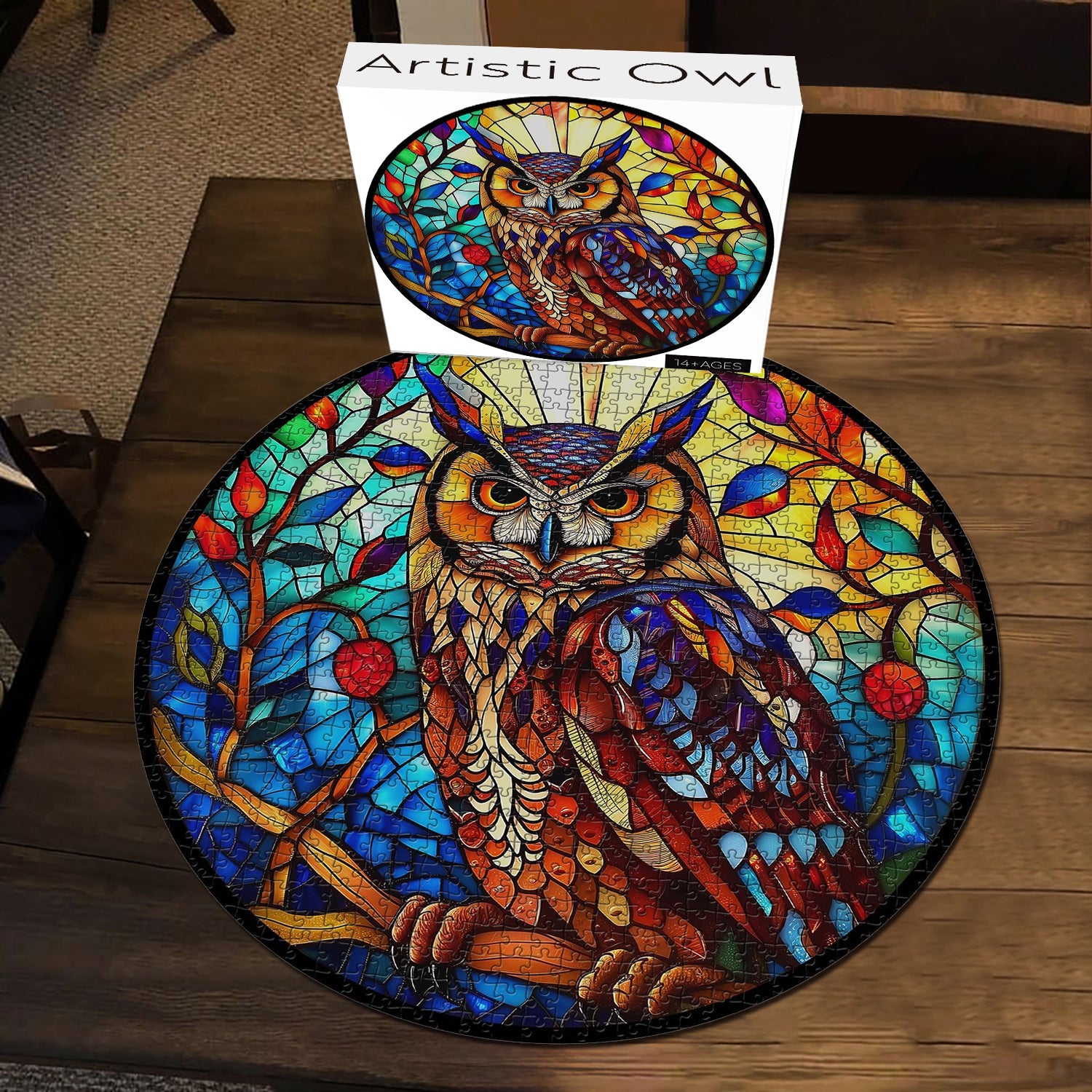 Puzzle di gufo artistico puzzle 1000 pezzi