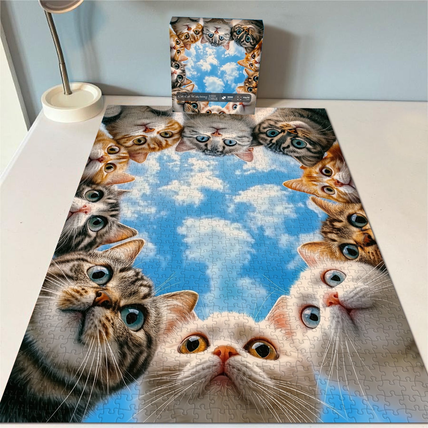Cat Cat Watching Jigsaw Puzzle 1000 Pieces