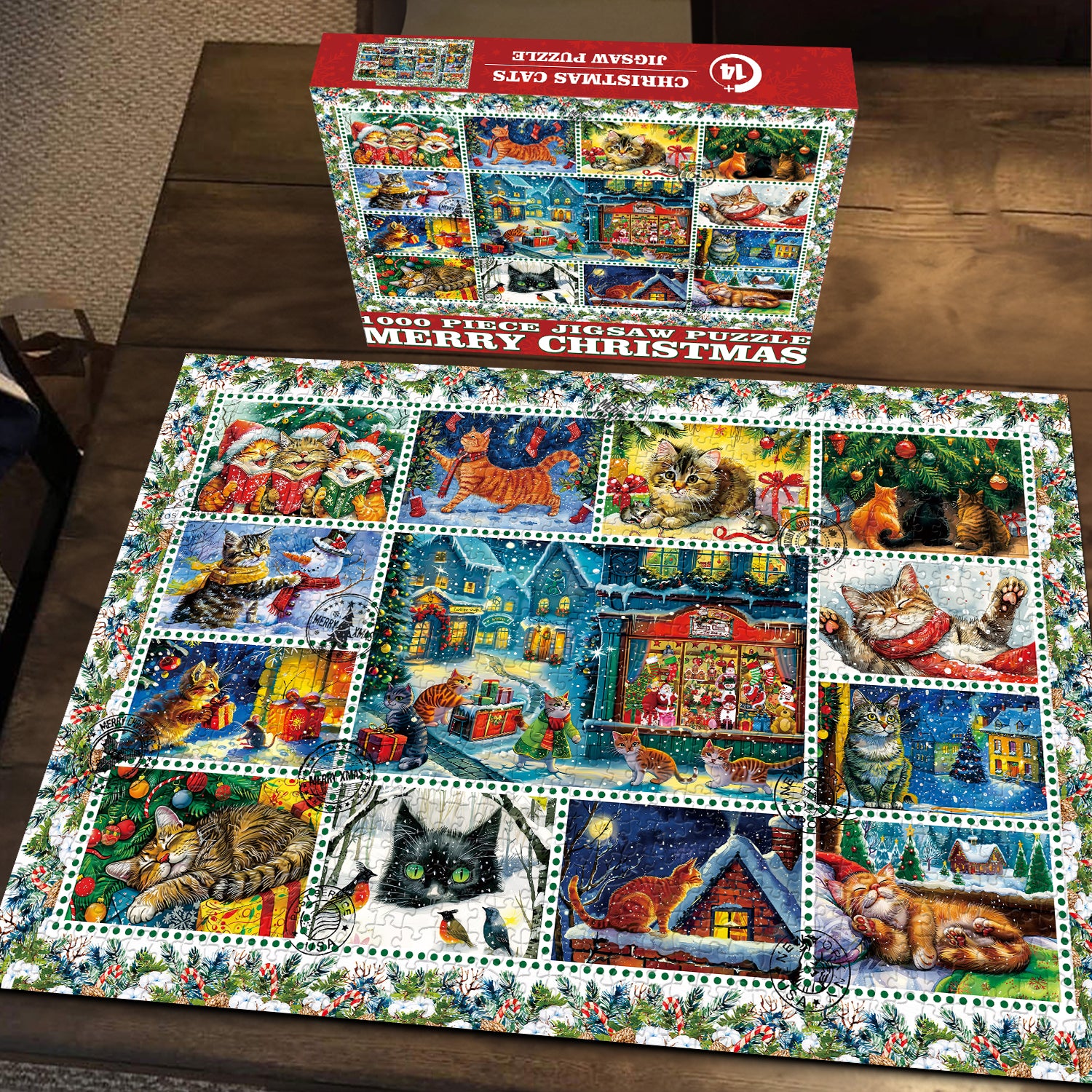 I gatti di Natale puzzle puzzle 1000 pezzi