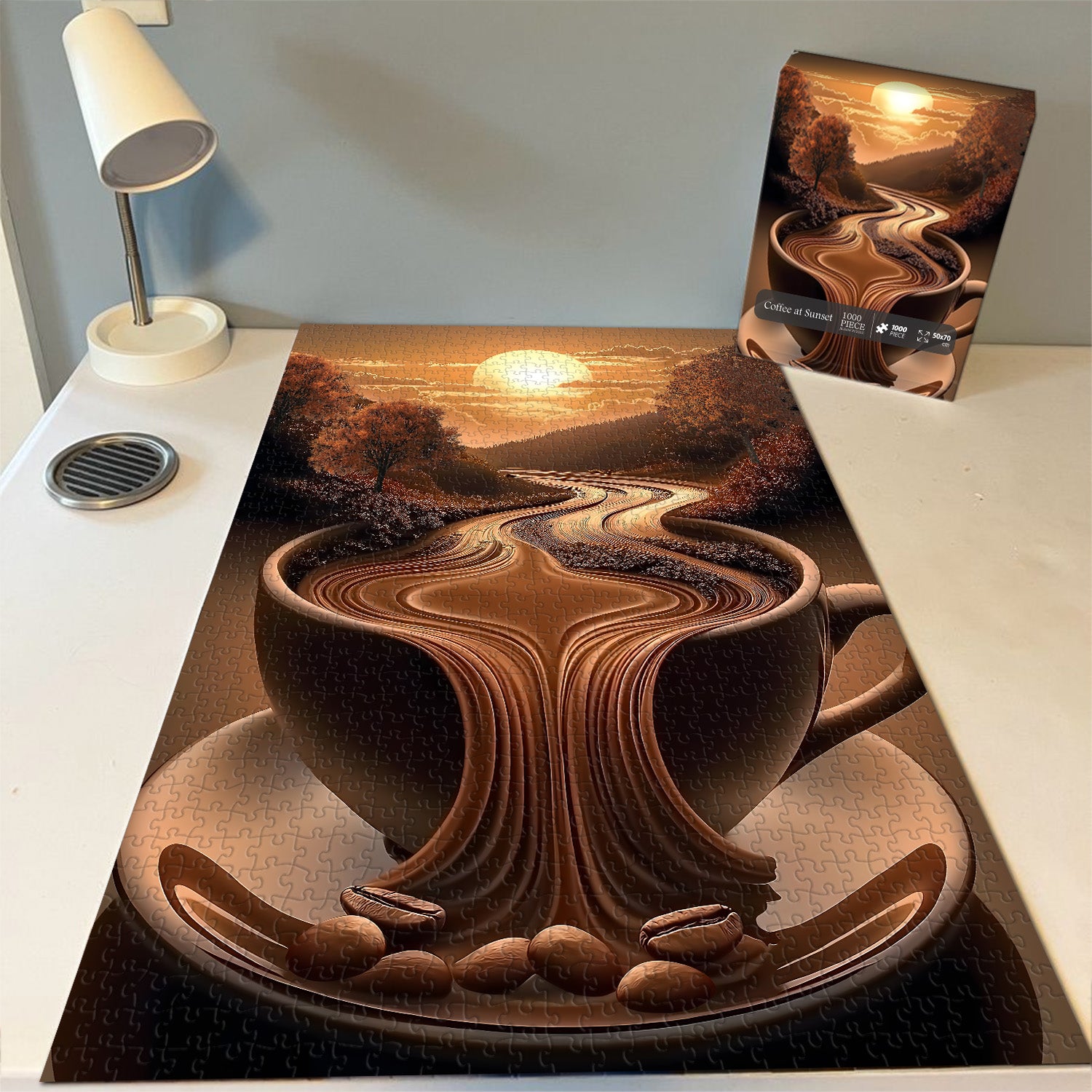 Caffè al tramonto puzzle puzzle 1000 pezzi