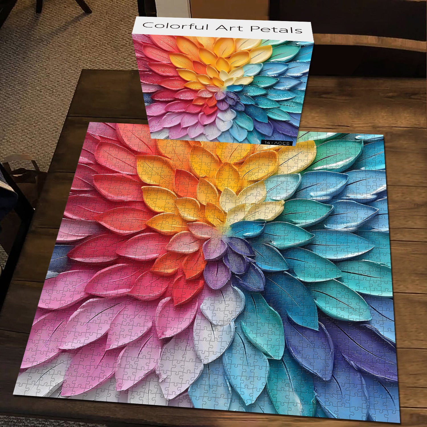 Petali d'arte colorati puzzle puzzle 1000 pezzi