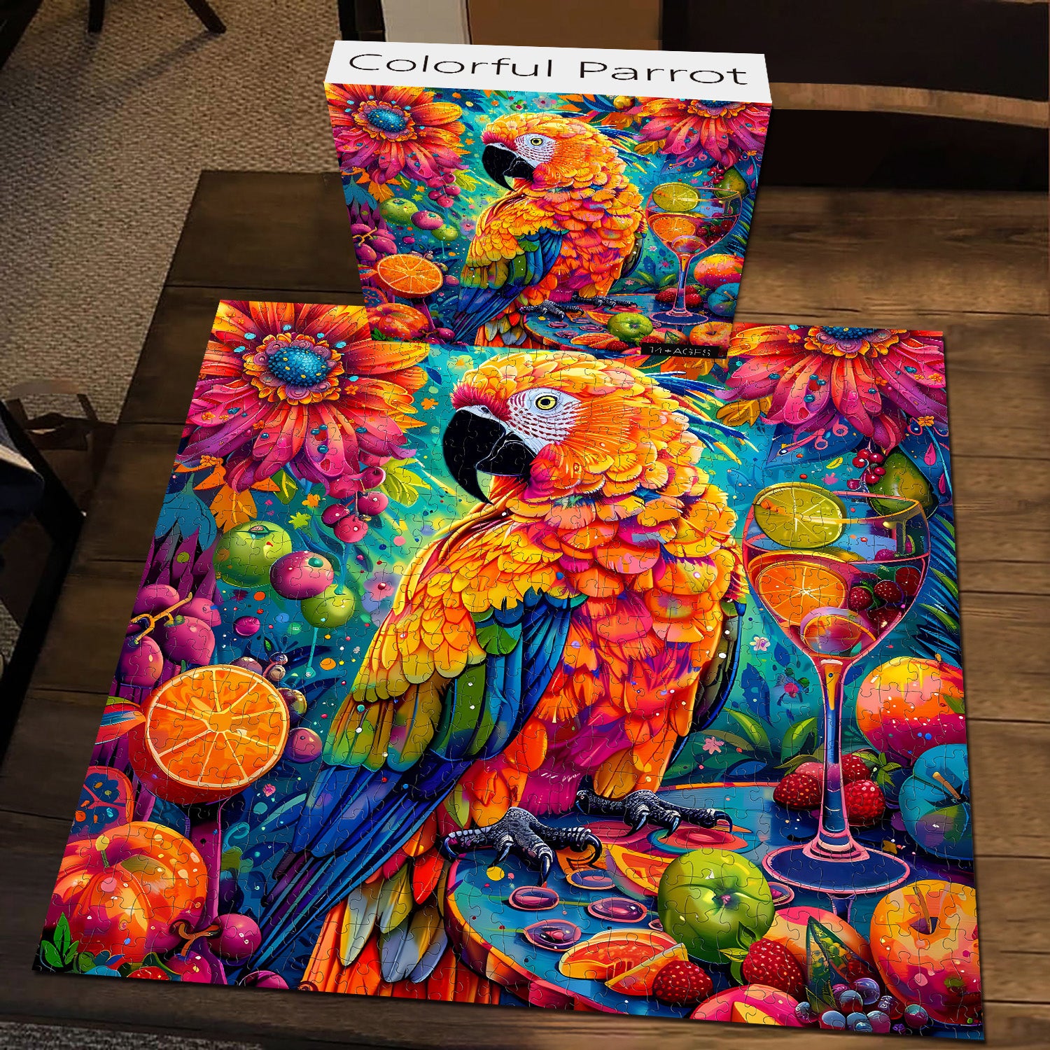 Buntes Papageien -Puzzle 1000 Stücke