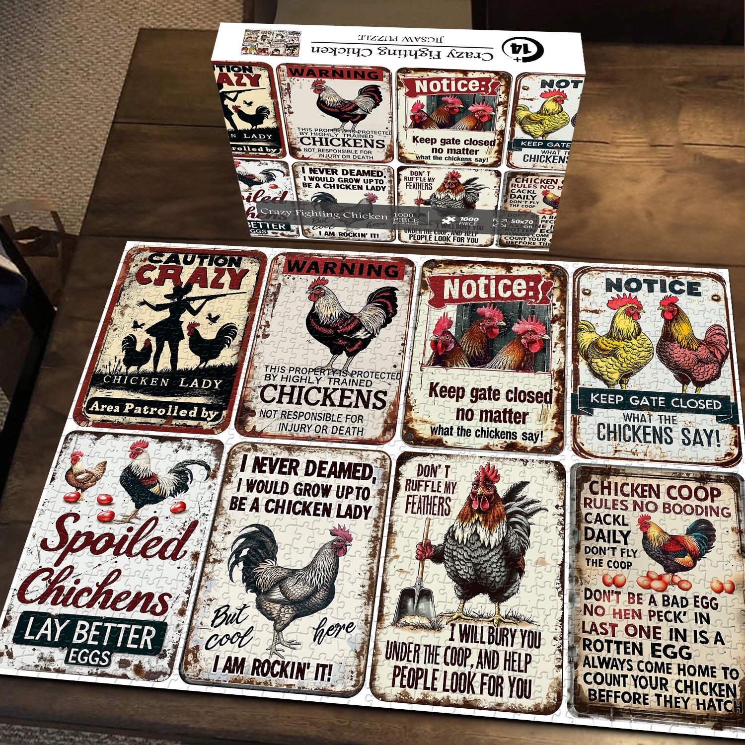Relogy Fighting Chicken Jigsaw Puzzle 1000 piezas