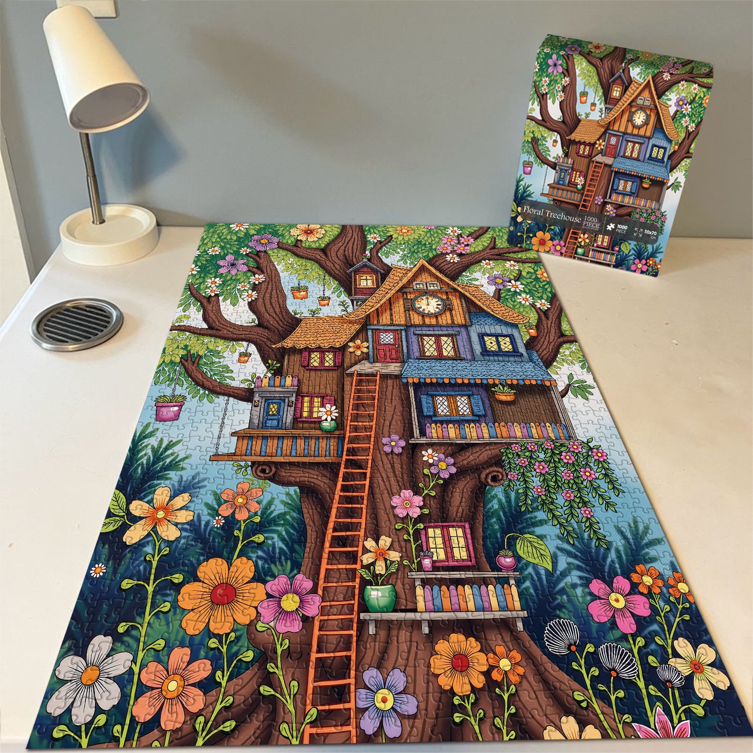 Blumenbaumhouse -Puzzle 1000 Stücke