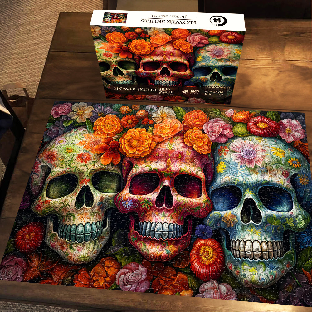 Halloween Flower Skull puzzle puzzle 1000 pezzi