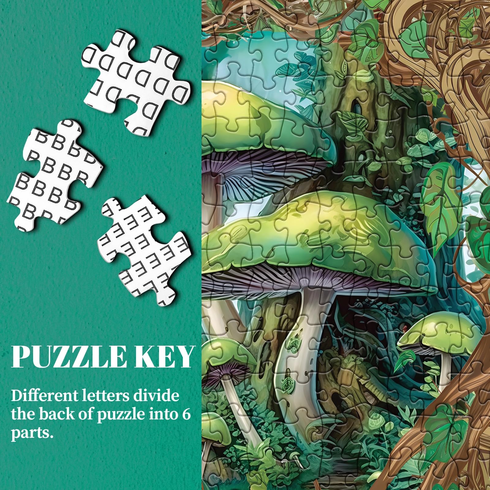 Verzauberte Pilzpuzzle 1000 Stücke
